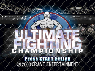 Ultimate Fighting Championship title screen for Playstation